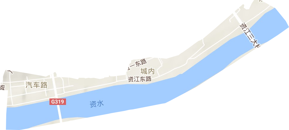 汽车路街道地形地图