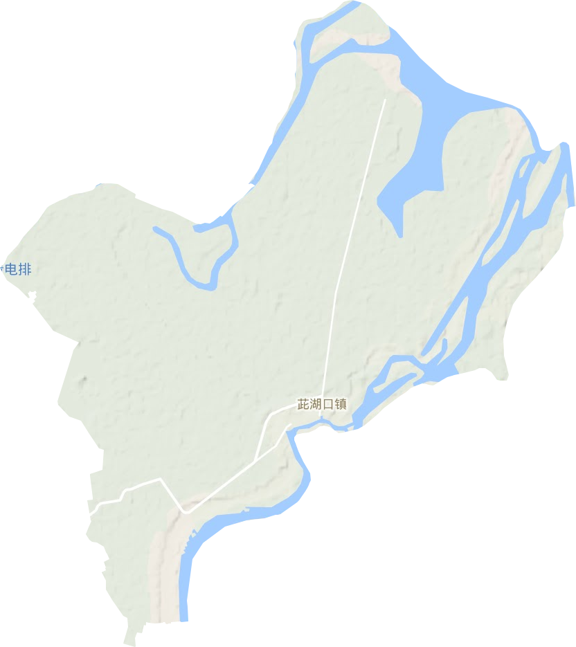 茈湖口镇地形地图