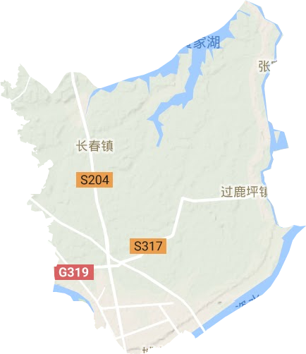 长春镇地形地图