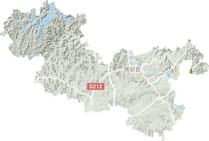 南部县地形地图