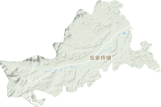 岳家桥镇地形地图
