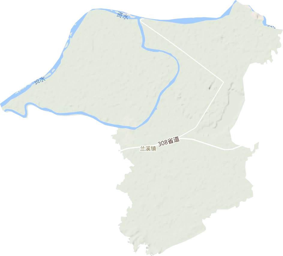 兰溪镇地形地图