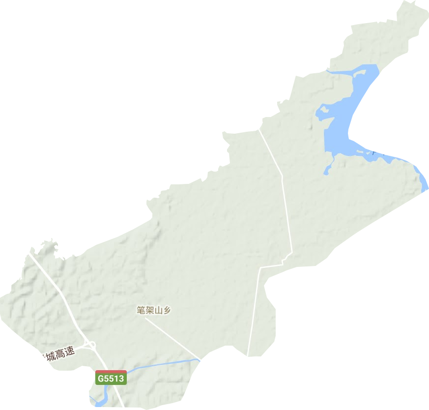 笔架山乡地形地图