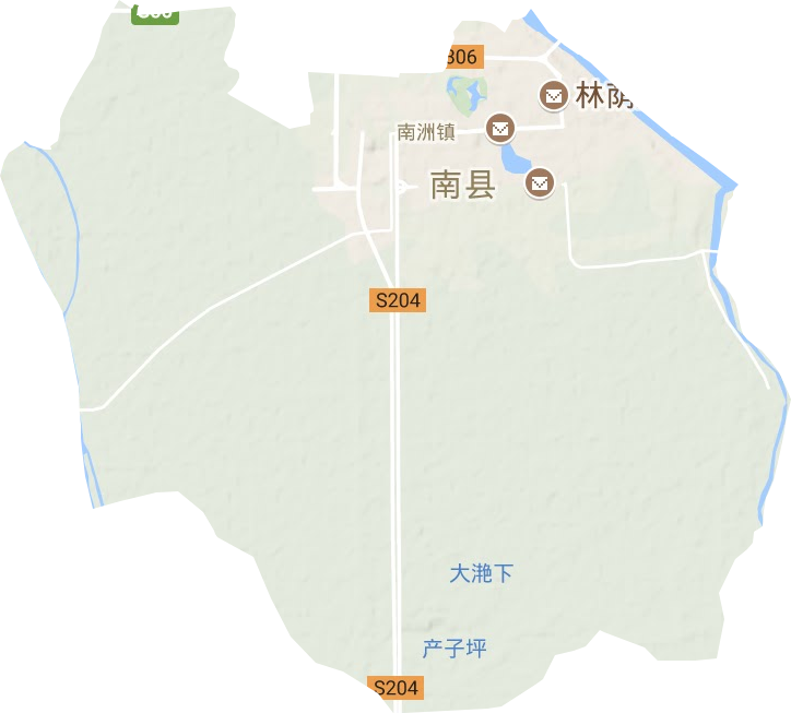 南洲镇地形地图