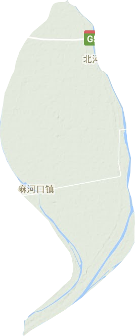 麻河口镇地形地图