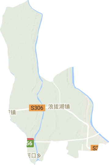 浪拔湖镇地形地图