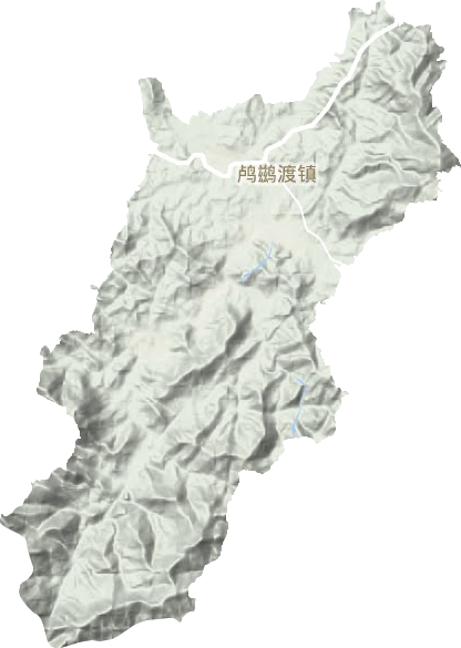 鸬鹚渡镇地形地图