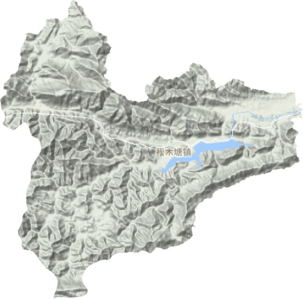 松木塘镇地形地图