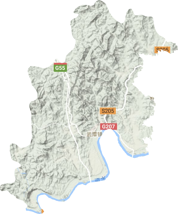 武潭镇地形地图