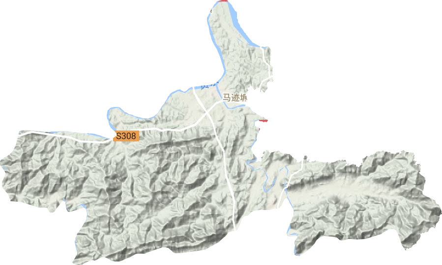 马迹塘镇地形地图