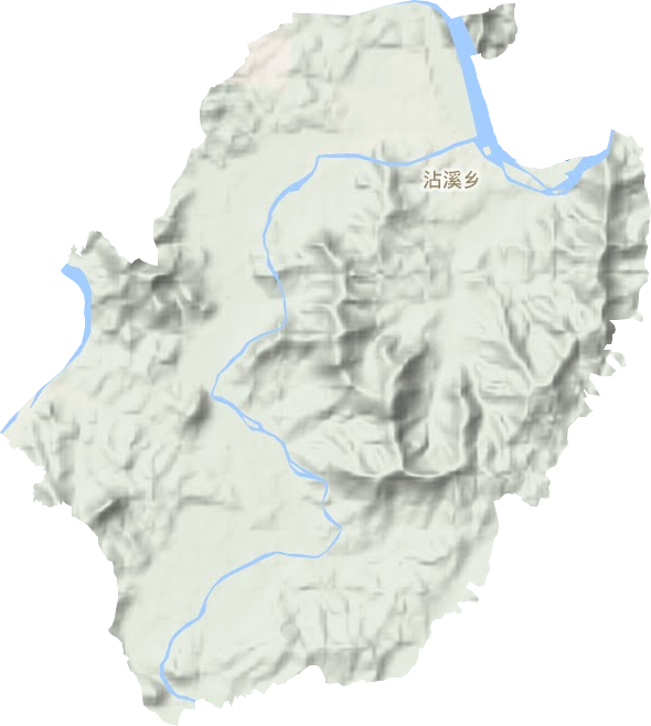 沾溪镇地形地图