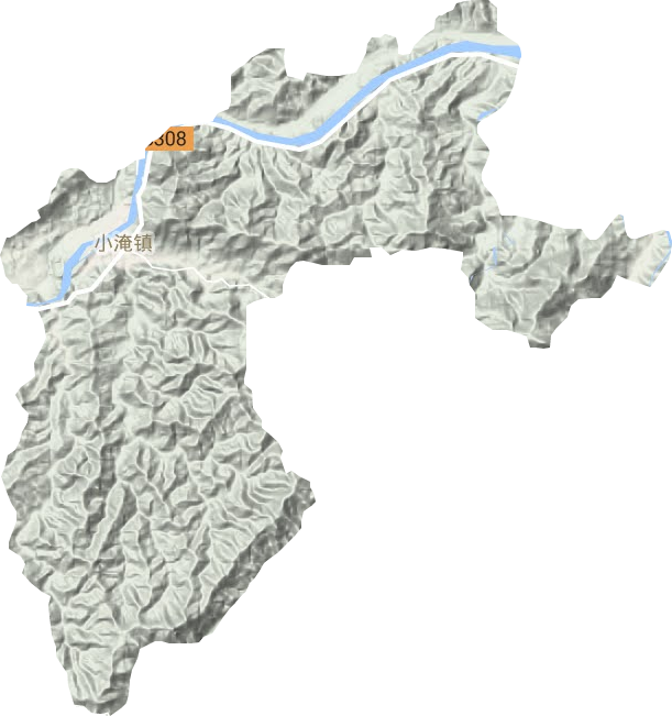 小淹镇地形地图