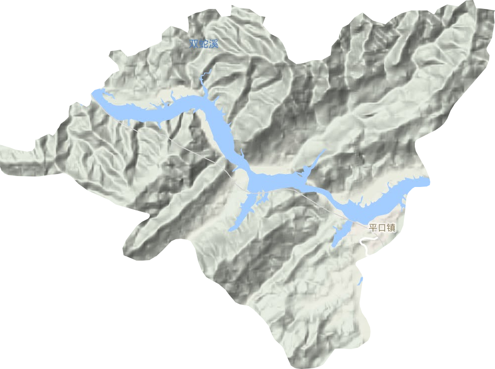 平口镇地形地图