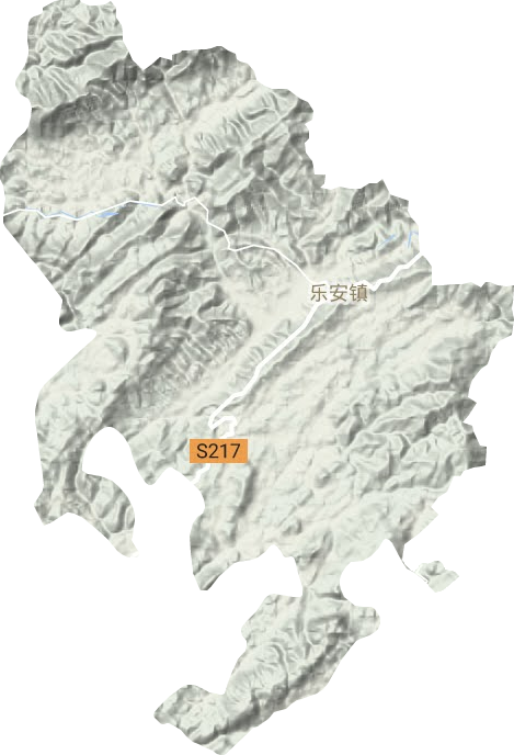 乐安镇地形地图