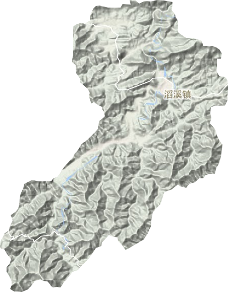 滔溪镇地形地图