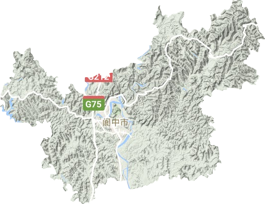 阆中市地形地图