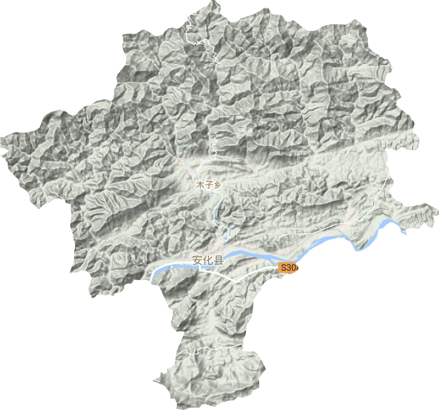 东坪镇地形地图