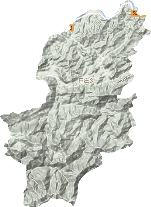 田庄乡地形地图