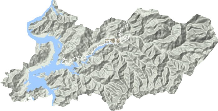古楼乡地形地图