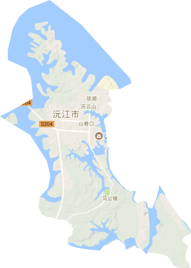 琼湖街道地形地图