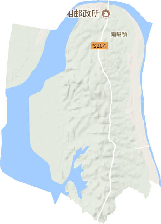 南嘴镇地形地图