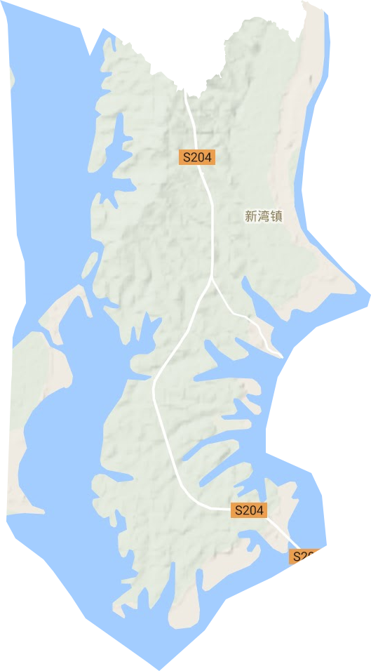 新湾镇地形地图