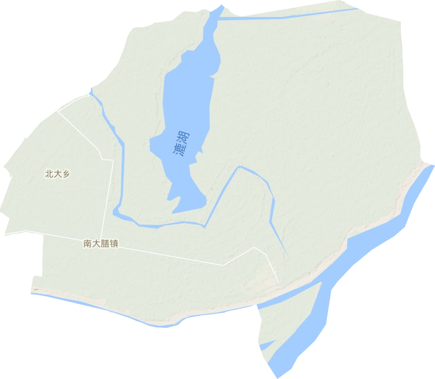 南大膳镇地形地图