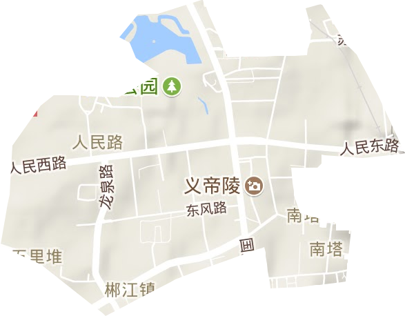 人民路街道地形地图