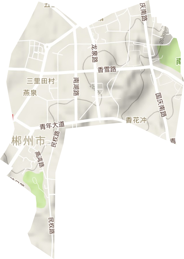 燕泉街道地形地图