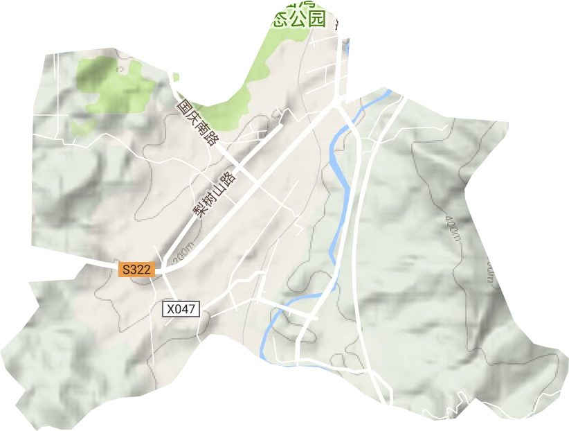 郴江街道地形地图
