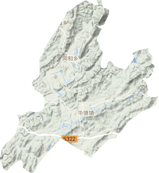 华塘镇地形地图