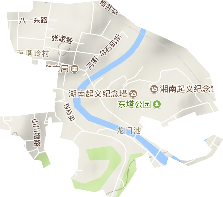 南塔街道地形地图