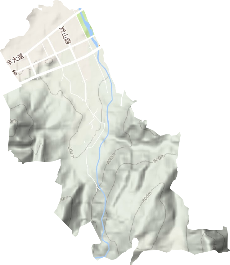 观山洞街道地形地图