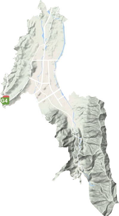 白露塘镇地形地图