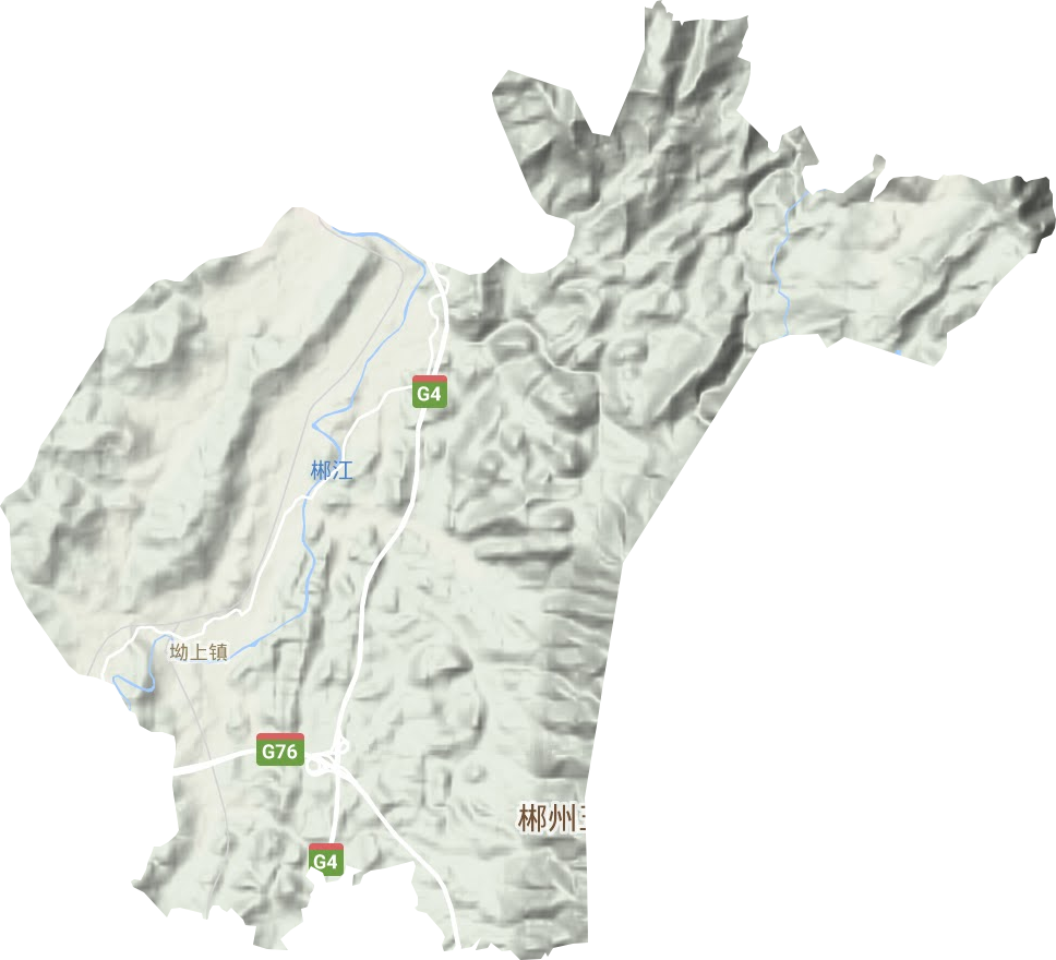 坳上镇地形地图