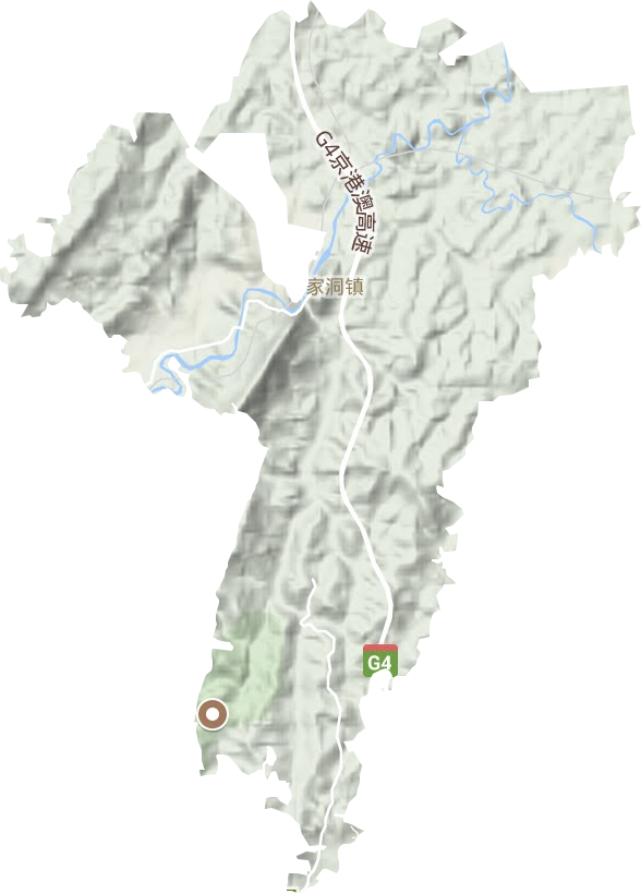 许家洞镇地形地图