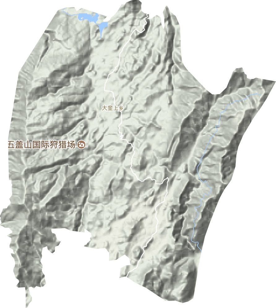 五盖山镇地形地图