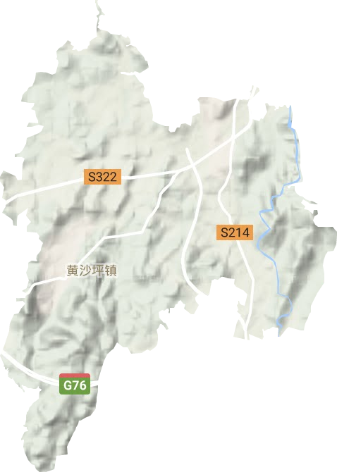 黄沙坪街道地形地图
