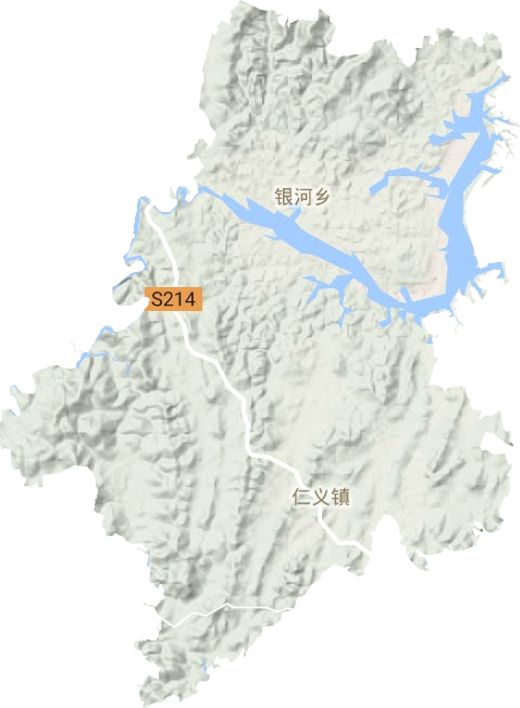 仁义镇地形地图