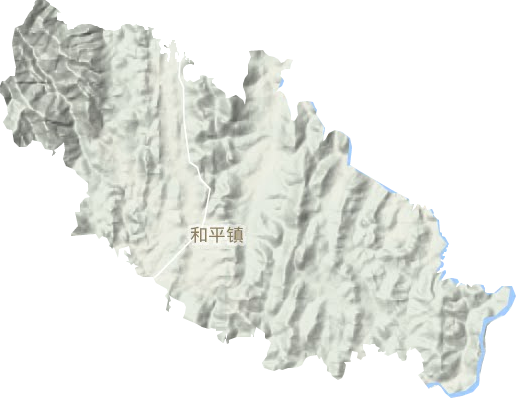 和平镇地形地图
