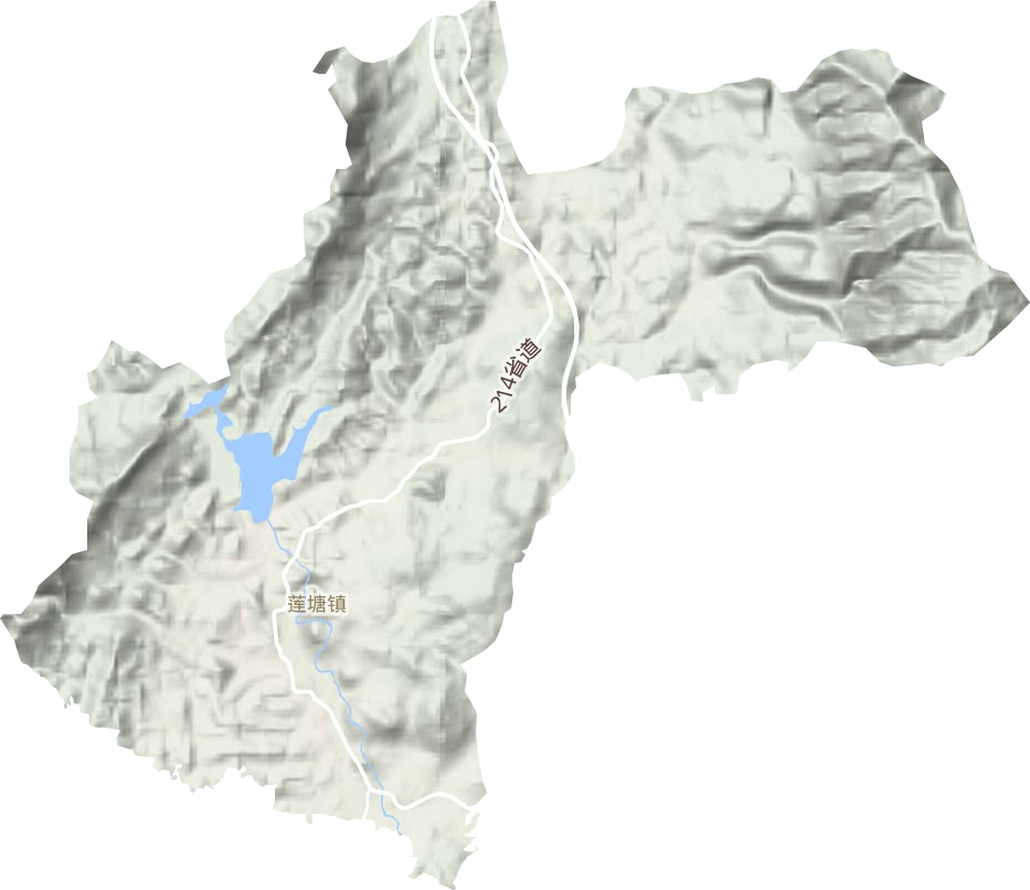莲塘镇地形地图