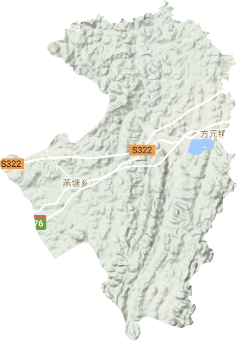 方元镇地形地图