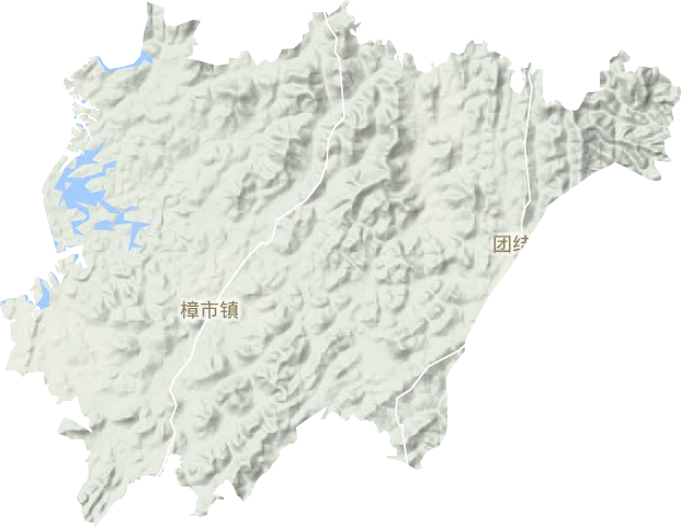 樟市镇地形地图