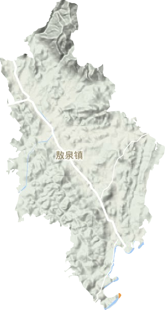 敖泉镇地形地图