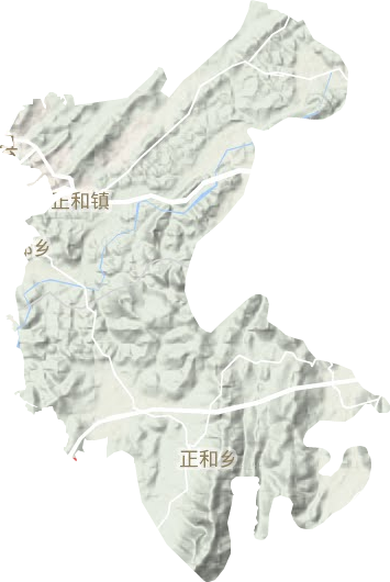正和镇地形地图