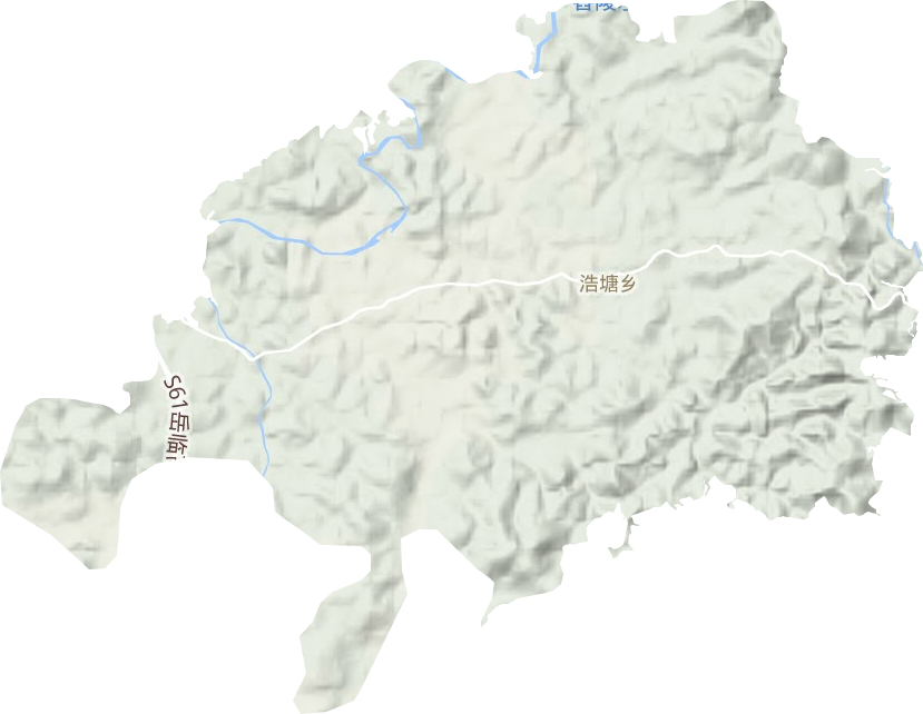 浩塘镇地形地图