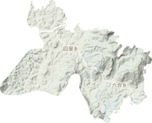 四里镇地形地图