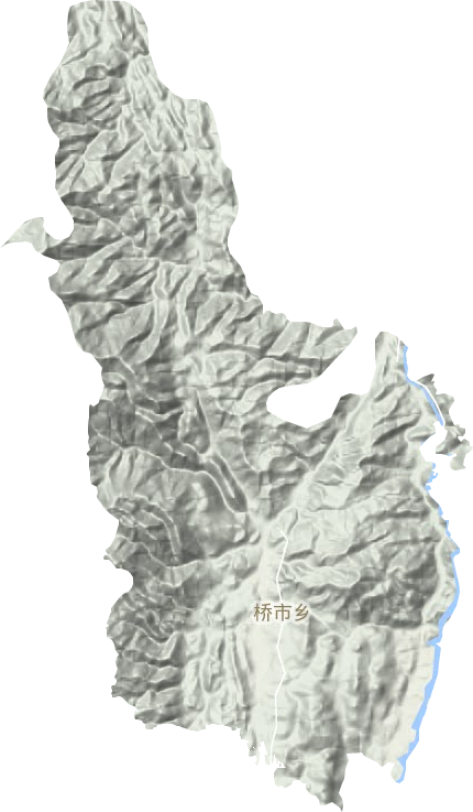 桥市乡地形地图