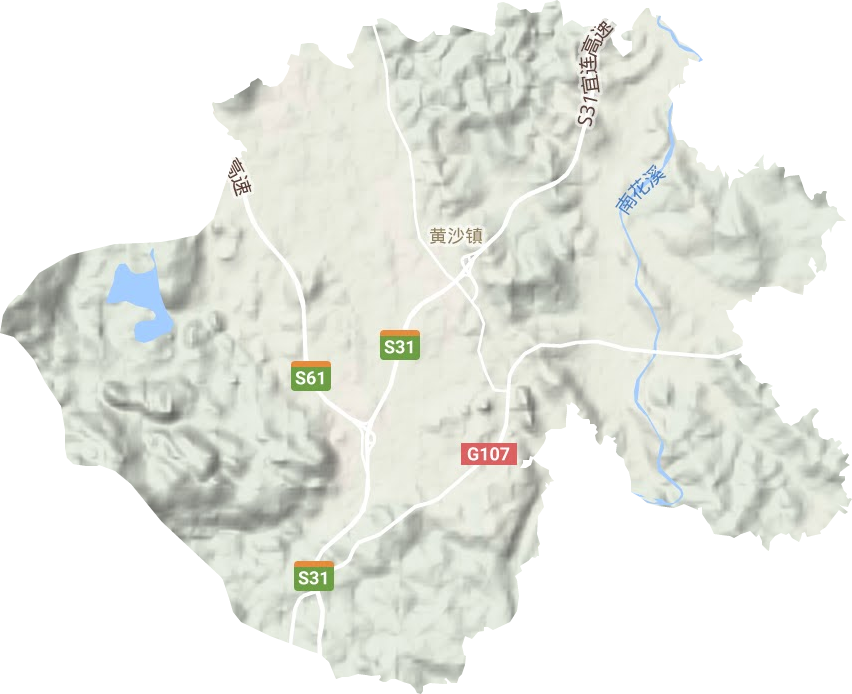 黄沙镇地形地图