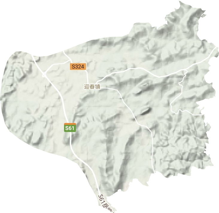 迎春镇地形地图